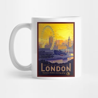 Vintage Travel London Art Mug